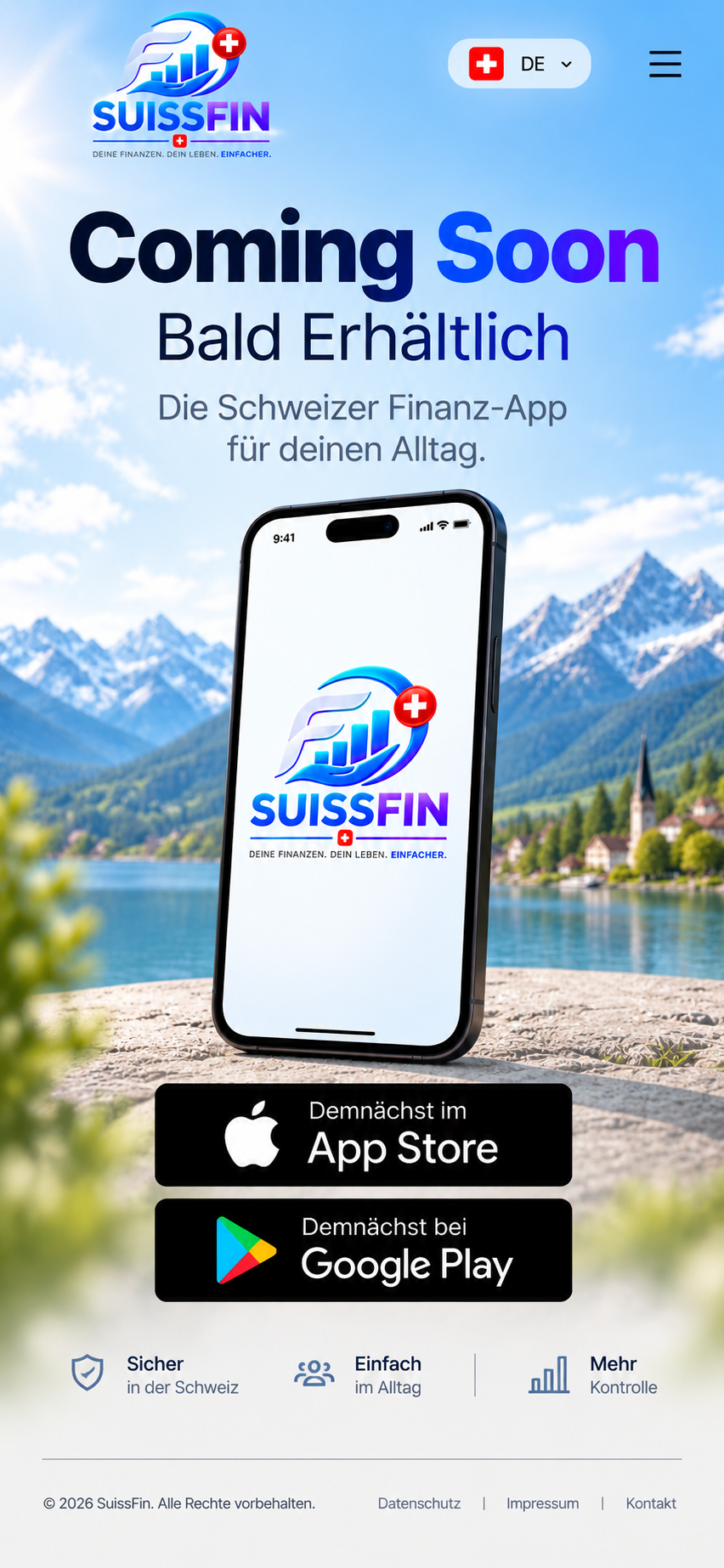 SuissFin – Bald erhältlich